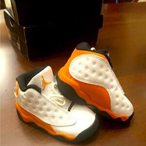 Orange and white Jordan’s